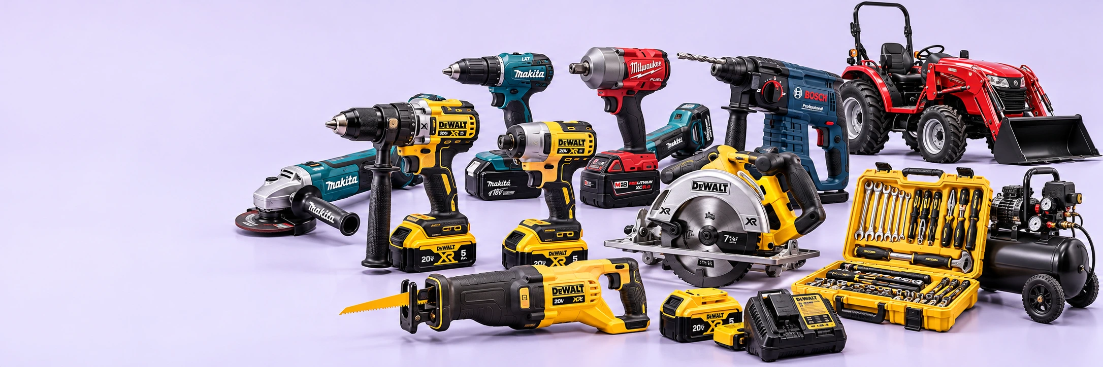 Tractor and professional power tools